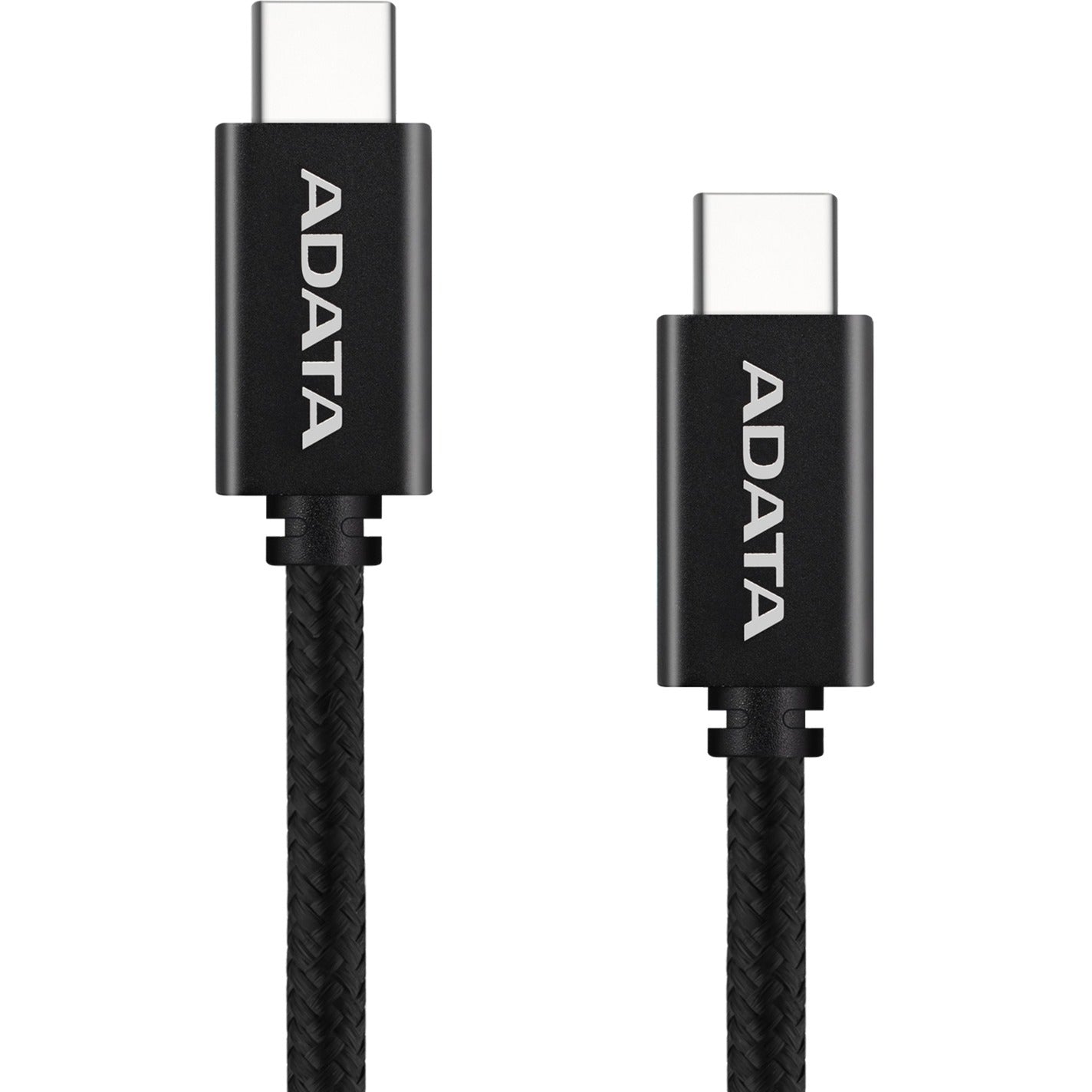 Cable Usb Adata Cacc-100Pn-Bk Tipo C. Conector Reversible Potencia Máxima De Salida W Tejido Nailon (1 Longitud). Color Negro.