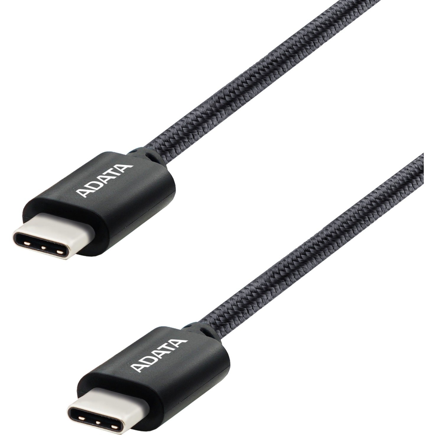 Cable Usb Adata Cacc-100Pn-Bk Tipo C. Conector Reversible Potencia Máxima De Salida W Tejido Nailon (1 Longitud). Color Negro.