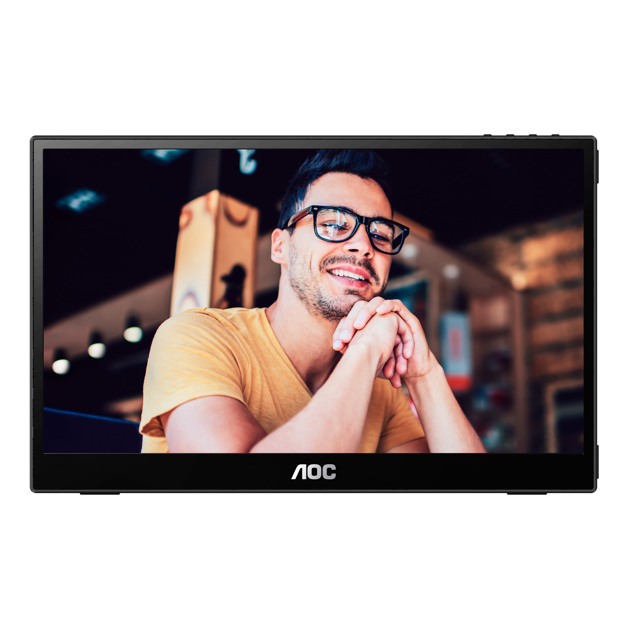 Monitor Portatil Led Aoc 16T3E / Color Negro / Panel Ips 15.6 / Usb-C /  Aspecto 16:9 / Tiempo De Respuesta 4Ms / Vesa  50X50 Mm / Resolucion 1920 X 1080 / 60 Hz / Contraste 700:1 / Brillo 250 Cd/M2