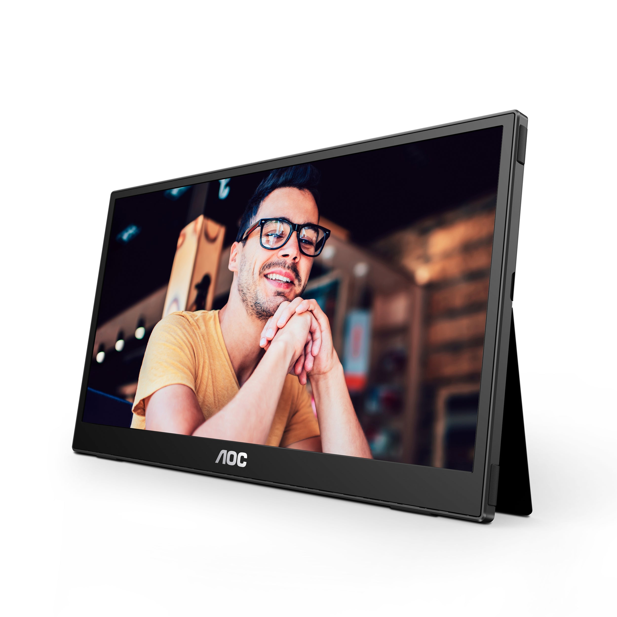 Monitor Portatil Led Aoc 16T3E / Color Negro / Panel Ips 15.6 / Usb-C /  Aspecto 16:9 / Tiempo De Respuesta 4Ms / Vesa  50X50 Mm / Resolucion 1920 X 1080 / 60 Hz / Contraste 700:1 / Brillo 250 Cd/M2