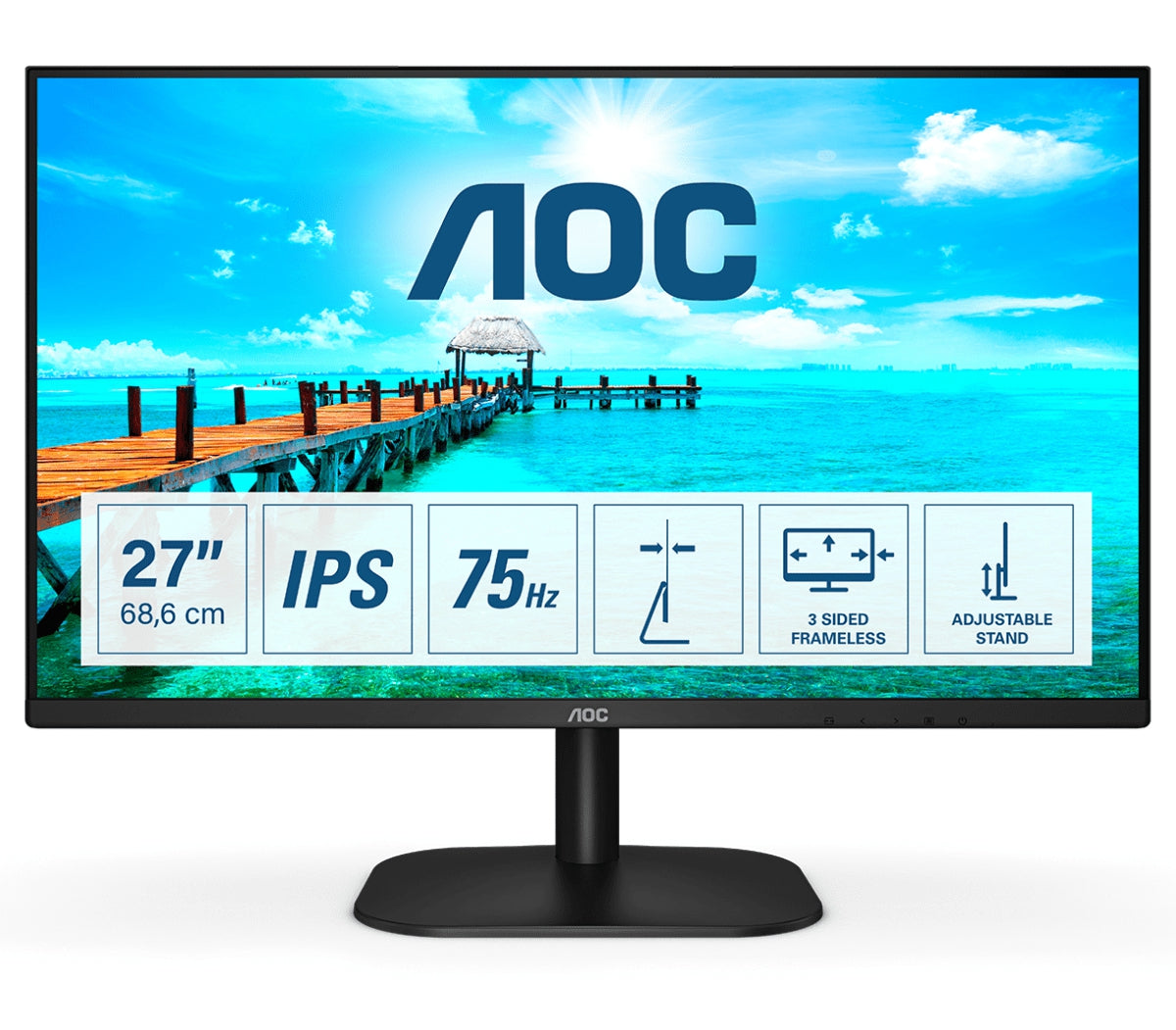 Monitor Aoc 27B2H Pulgadas 250 Cd / M² 1920 X 1080 Pixeles Negro