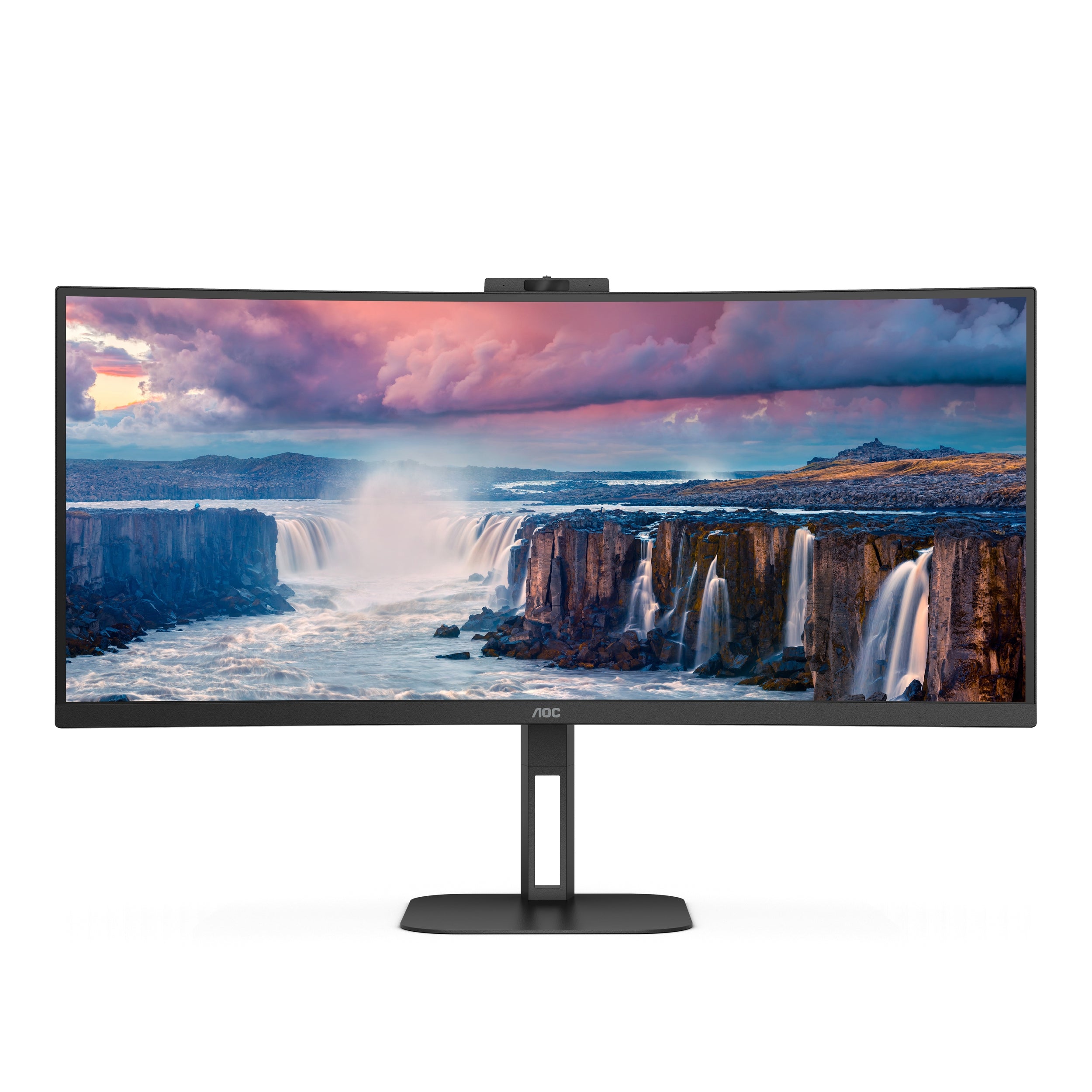 Monitor Curvo Aoc 34 Panel Va / Frecuencia 100Hz / T.D.R  4 Ms / Flicker Free / Low Blue Light / Color Negro/ Hdmi / Vga / Displayport / Aspecto 21:9 / Resolucion 3440 X 1440 / Brillo 300 Cd/M2