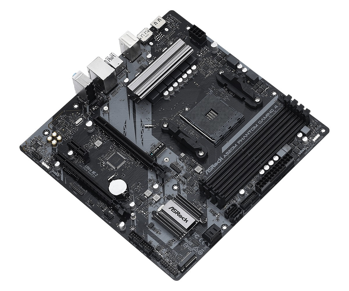 Mb Asrock A520M Phantom Gaming 4 Amd Am4/128 Gb Ddr4 4733+(Oc)/2 X Pcie 3.0 X16/1 X M.2/4 X Sata3/Ultra M.2/Hdmi/Display Port/6 X Usb 3.2 Gen1 (2 Frontales, 4 Traseros)/6 Usb 2.0 (4 Frontales, 2 Tras