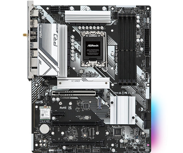 Mb Asrock B760 Pro Rs Wifi/14Th 13Th 12Th Va Gen/Lga 1700/192 Gb Ddr5 7200Mhz/1 Pcie 5.0X16/1 Pcie 4.0X16/1 Pcie 3.0X16/4 Sata3/2 Hyper M.2 Gen 4X4/1 M.2 Gen 4X2/ 2 Usb Tipo C/7 Usb 3.2/4 Usb 2.0/Atx