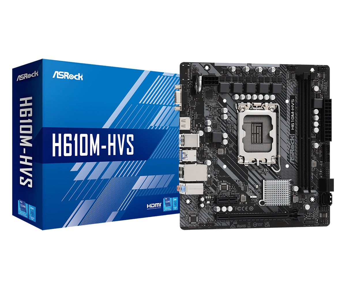 Mb Asrock H610M 12 Va Gen /Lga1700 / Ddr4 3200Mhz Audio 7.1 / 4 Sata3 / 4 Usb 3.2 / 6 Usb 2.0 / Gama Bsica