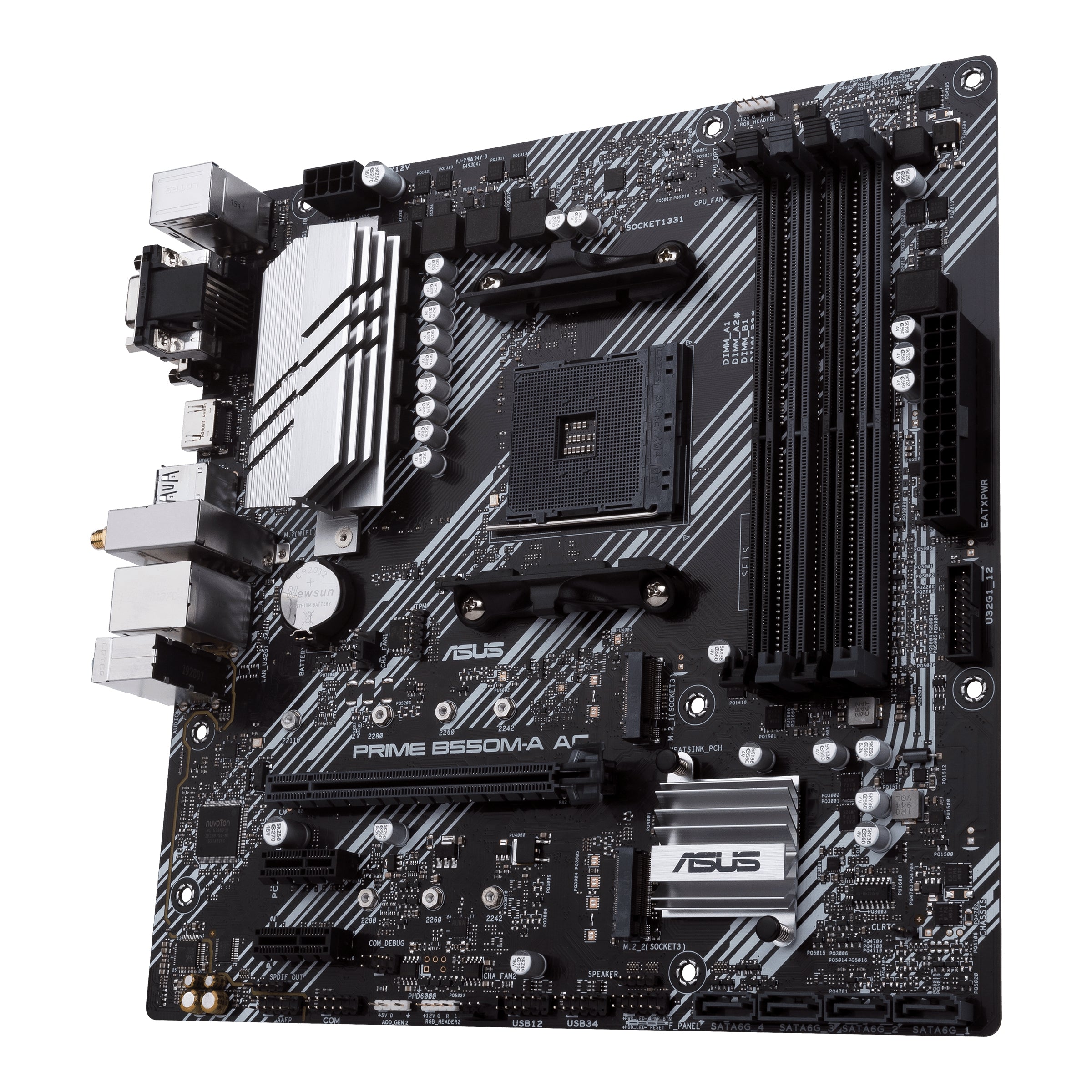 Motherboard Asus B550M-A Ac Tarjeta Madre Micro Atx Prime S-Am4 Amd Hdmi 128Gb Drr4 Wifi Para