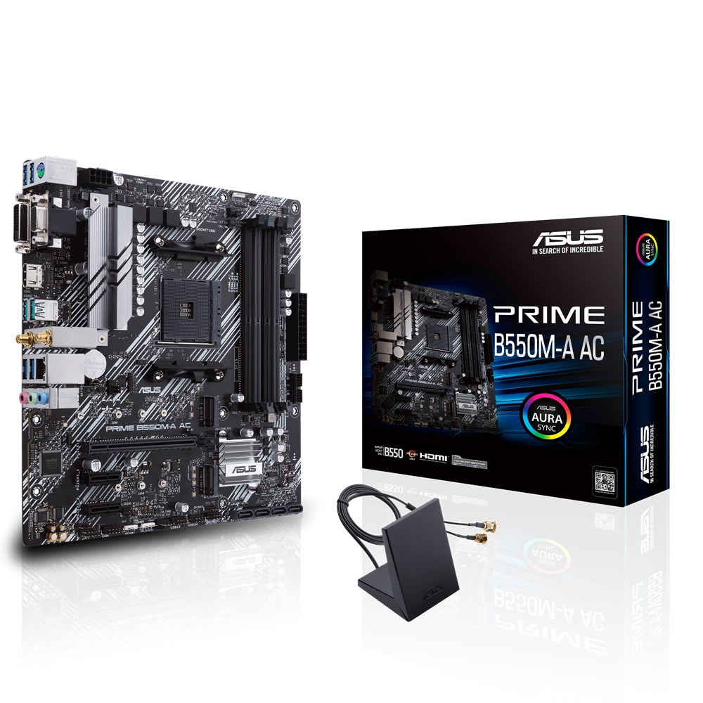 Motherboard Asus B550M-A Ac Tarjeta Madre Micro Atx Prime S-Am4 Amd Hdmi 128Gb Drr4 Wifi Para