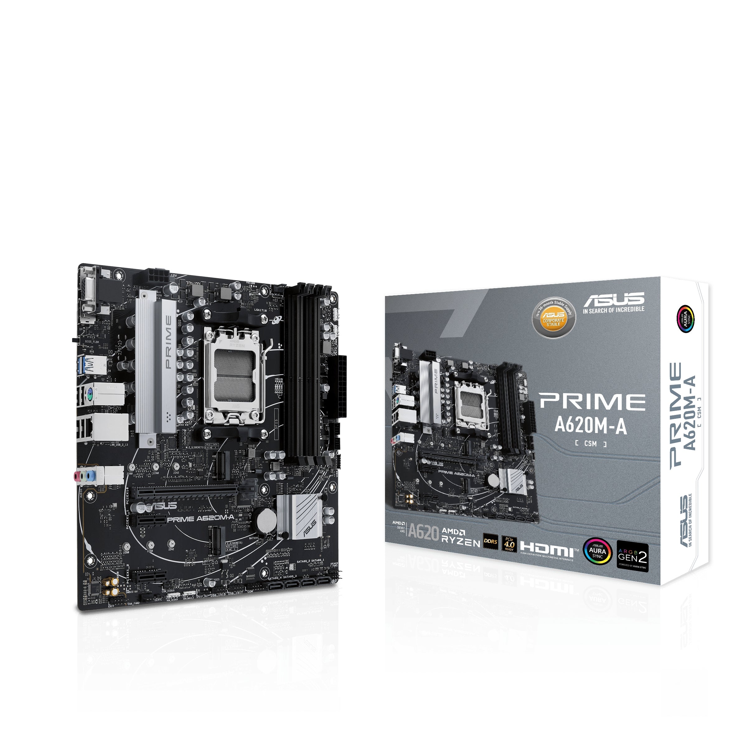 Tarjeta Madre Asus Prime A620M-A-Csm Am5 Ddr5/Matx/M.2/Dp/Hdmi