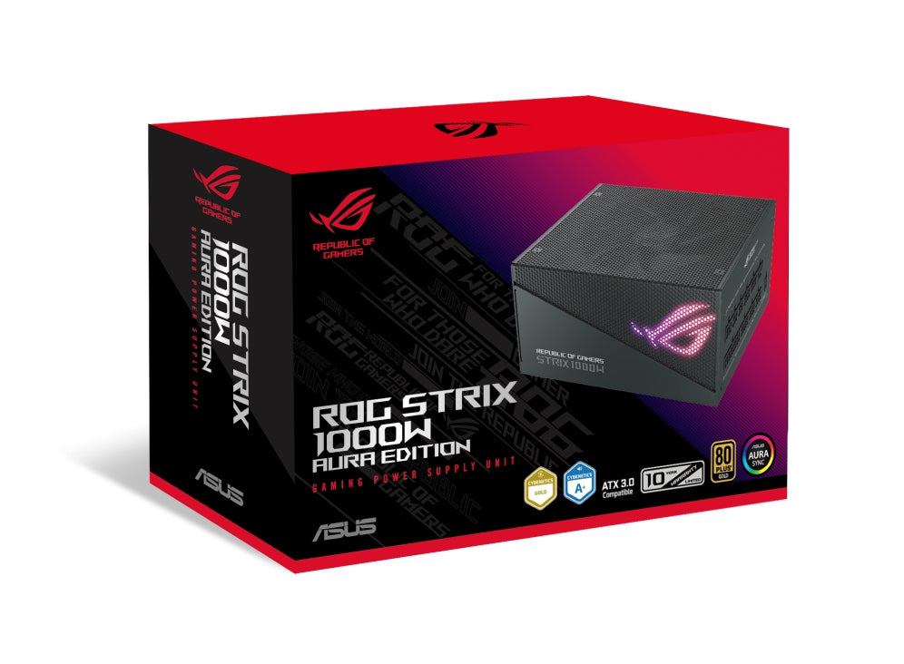 Fuente De Poder Asus Rog-Strix-1000G-Aura-Gaming 1000W/Gold/80Plus