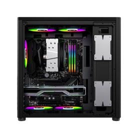 Gabinete Gamer Balam Rush Eris Jet Gm985/ Media Torre / Atx, Micro Atx, Mini Itx / Iluminacion Led / Panel Cristal Templado, Metal / Negro / Br-935661