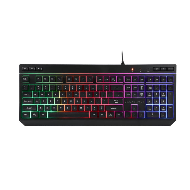 Kit Teclado Y Mouse Balam Rush Squad Master Plus Ktm555 / Multimedia / Ergonomico / Cable 1.5 M / Iluminacion Arcoiris / Membrana / 7200 Dpi / Windows-Mac -Ios -Android / Br-936286