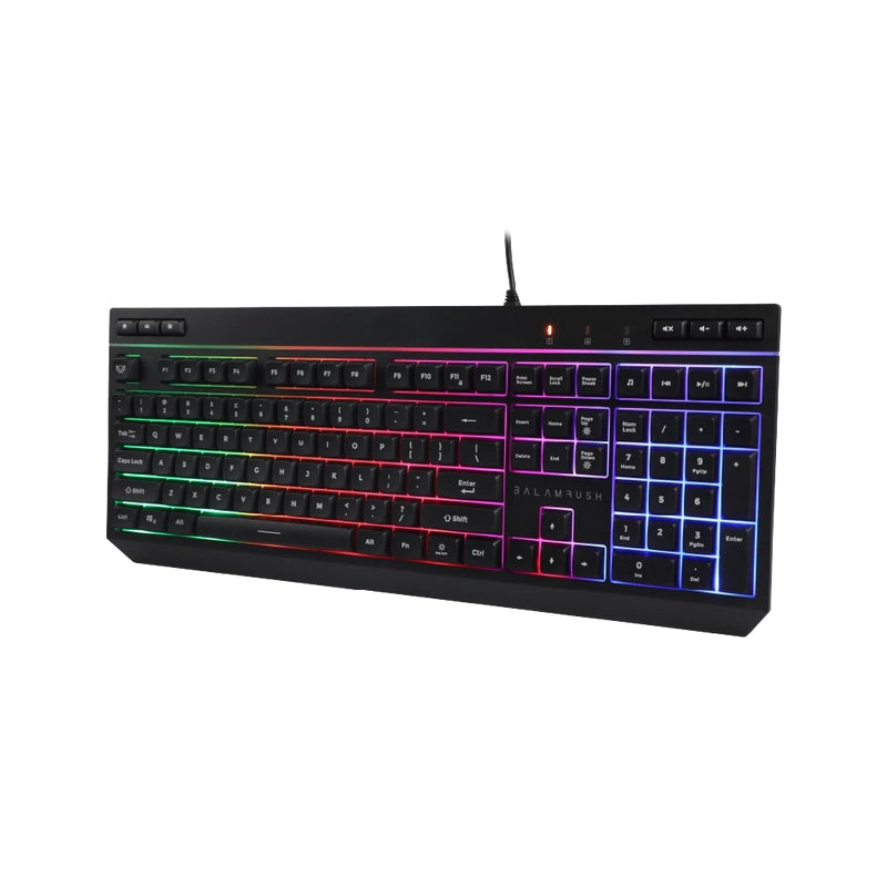 Kit Teclado Y Mouse Balam Rush Squad Master Plus Ktm555 / Multimedia / Ergonomico / Cable 1.5 M / Iluminacion Arcoiris / Membrana / 7200 Dpi / Windows-Mac -Ios -Android / Br-936286