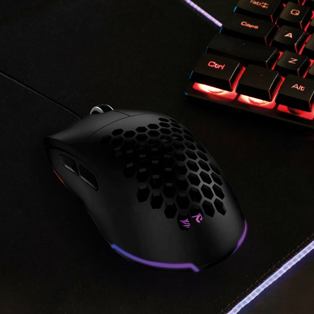 Mouse Gamer Balam Rush Speedr Evo Mg939 / Alambrico Usb / Desplazamiento Ultra Speed / 6 Botones / Optico / 12800 Dpi Ajustables / Rgb / Caratulas Intercambiables / Negro / Br-936880