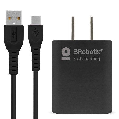 Cargadores Brobotix 6001561 Combo Rápida: Usb V3.0 + Cable Tipo "C". Negro (6001561)