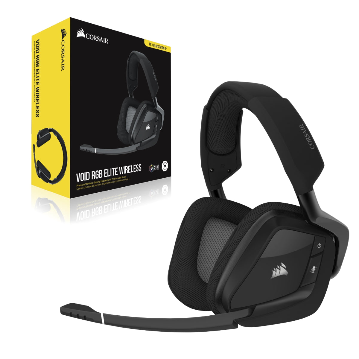 Audifonos Corsair Void Rgb Elite / Inalabricos / 7.1 / Rgb / Color Negro / ( Ca-9011201-Na)