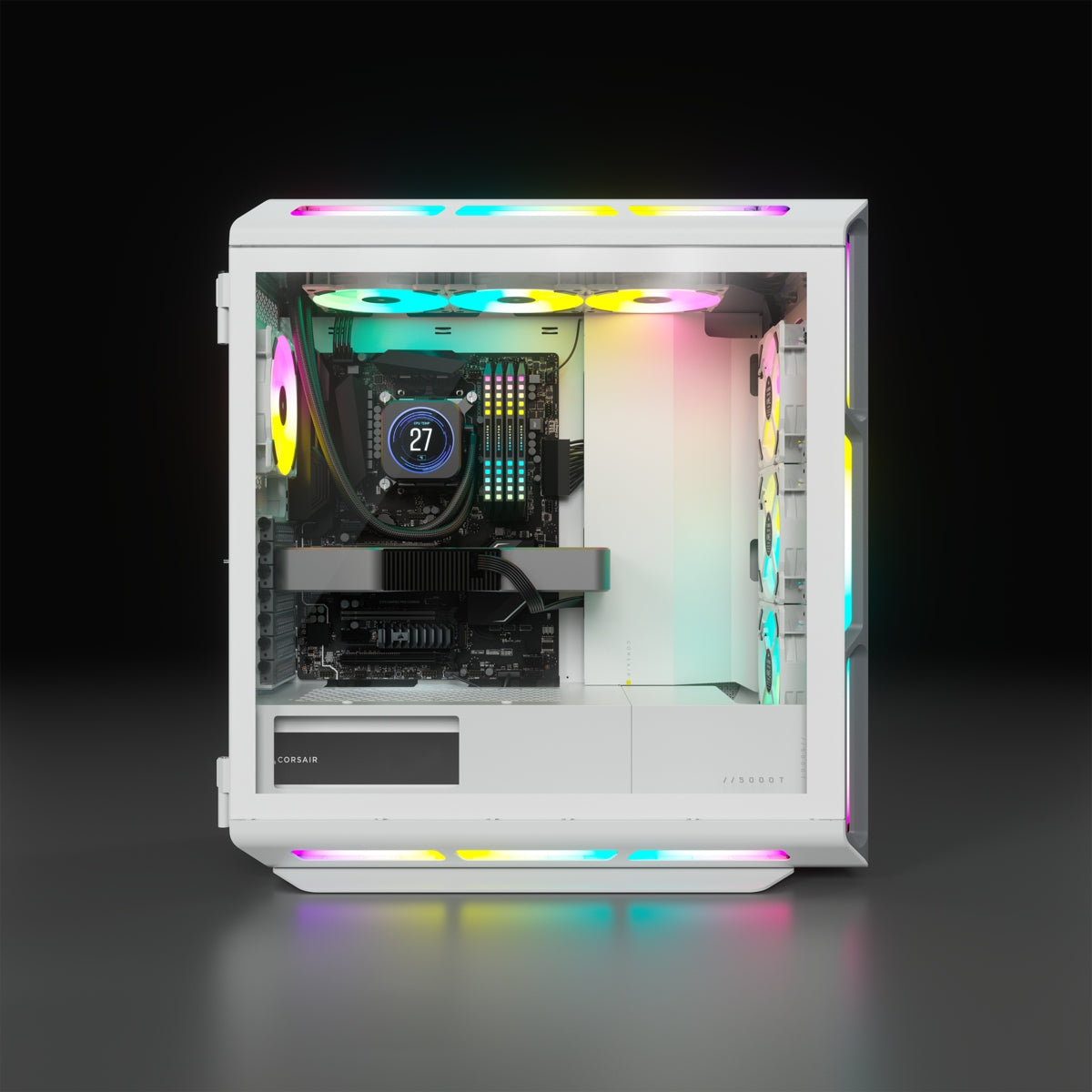 Gabinete Corsair Icue 5000T Rgb Tg, White Cc-9011231-Ww