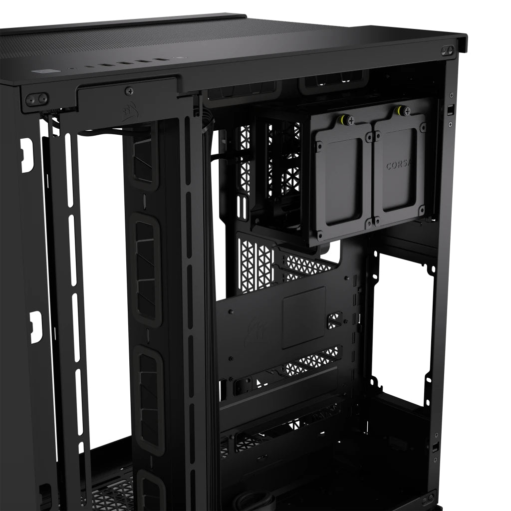 Gabinete Corsair Airflow 6500D/Negro/Semitorre/2 Camaras/Atx/Cristal Templado/Gamer (Cc-9011259-Ww)