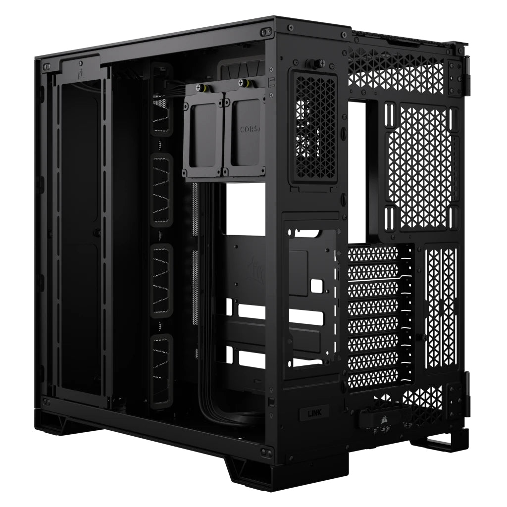 Gabinete Corsair Airflow 6500D/Negro/Semitorre/2 Camaras/Atx/Cristal Templado/Gamer (Cc-9011259-Ww)