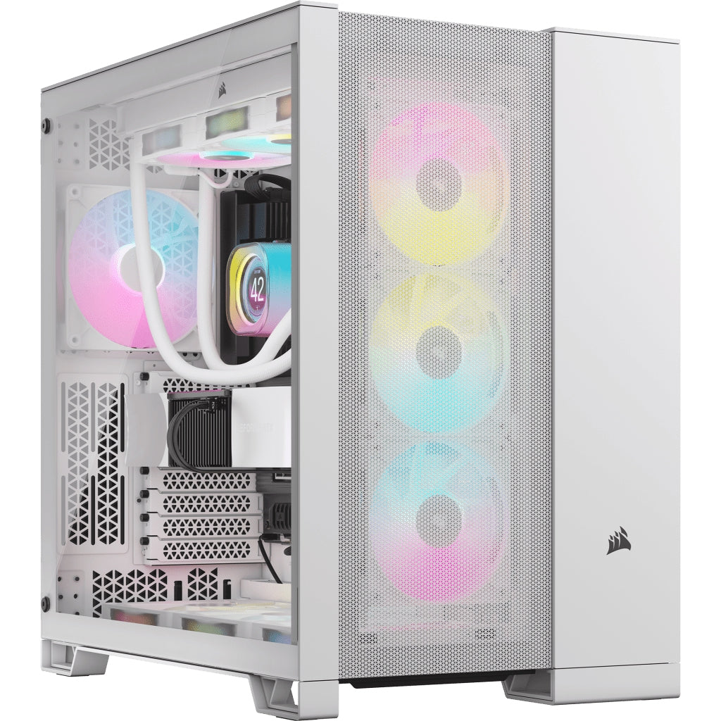 Gabinete Corsair Airflow 6500D/Blanco/Semitorre/2 Camaras/Atx/Cristal Templado/Gamer (Cc-9011260-Ww)