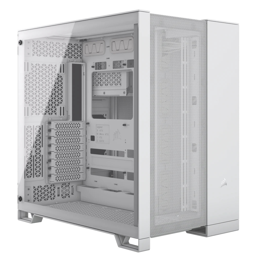 Gabinete Corsair Airflow 6500D/Blanco/Semitorre/2 Camaras/Atx/Cristal Templado/Gamer (Cc-9011260-Ww)