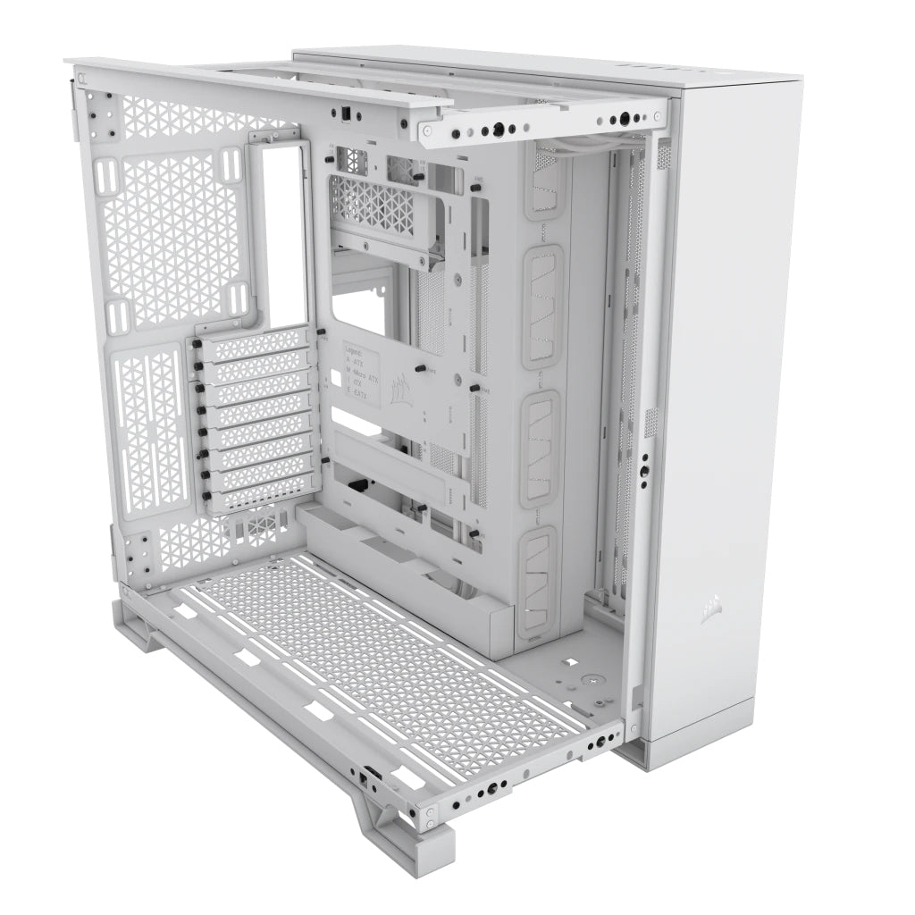 Gabinete Corsair Airflow 6500D/Blanco/Semitorre/2 Camaras/Atx/Cristal Templado/Gamer (Cc-9011260-Ww)