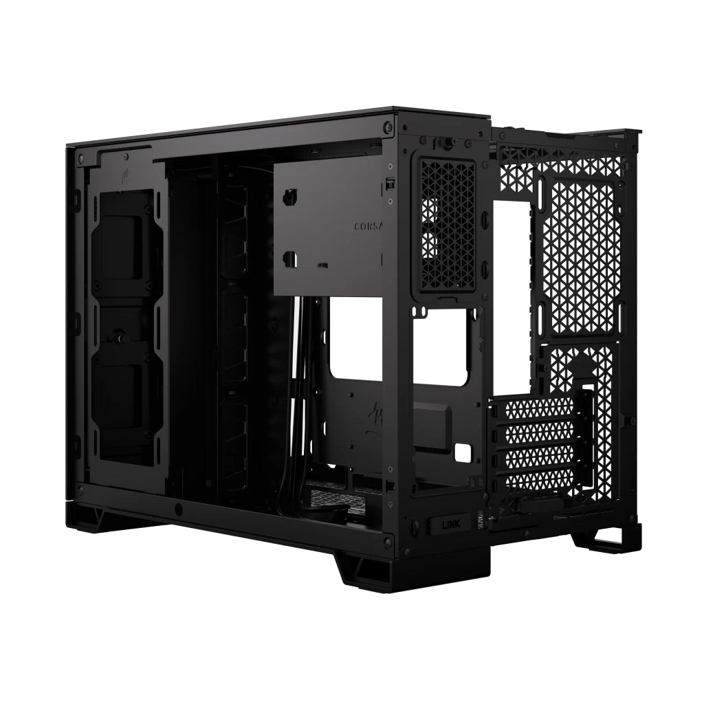 Gabinete Corsair Airflow 2500D/Negro/Semitorre/2 Camaras/Matx/Mitx/Cristal Templado/Gamer (Cc-9011263-Ww)