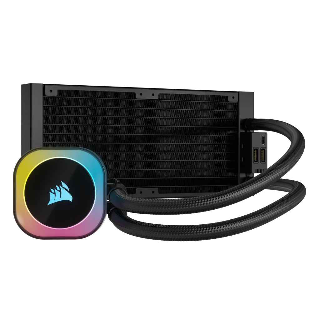 Disipador Con Enfriamiento Liquido Corsair Icue Link H100I/ 240 Mm/ S-1700 1200/ Am5 Am4/ Rgb