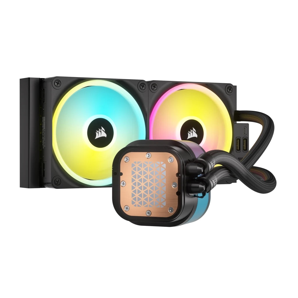 Disipador Con Enfriamiento Liquido Corsair Icue Link H100I/ 240 Mm/ S-1700 1200/ Am5 Am4/ Rgb