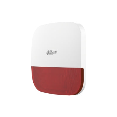 Sirena Inalámbrica Para Exterior/Dahua / Dhi-Ara13-W2/ Con Estrobo Rojo/ 110Db / Múltiples Sonidos De Alarma/ Ip65/ Alarma De Batería Baja