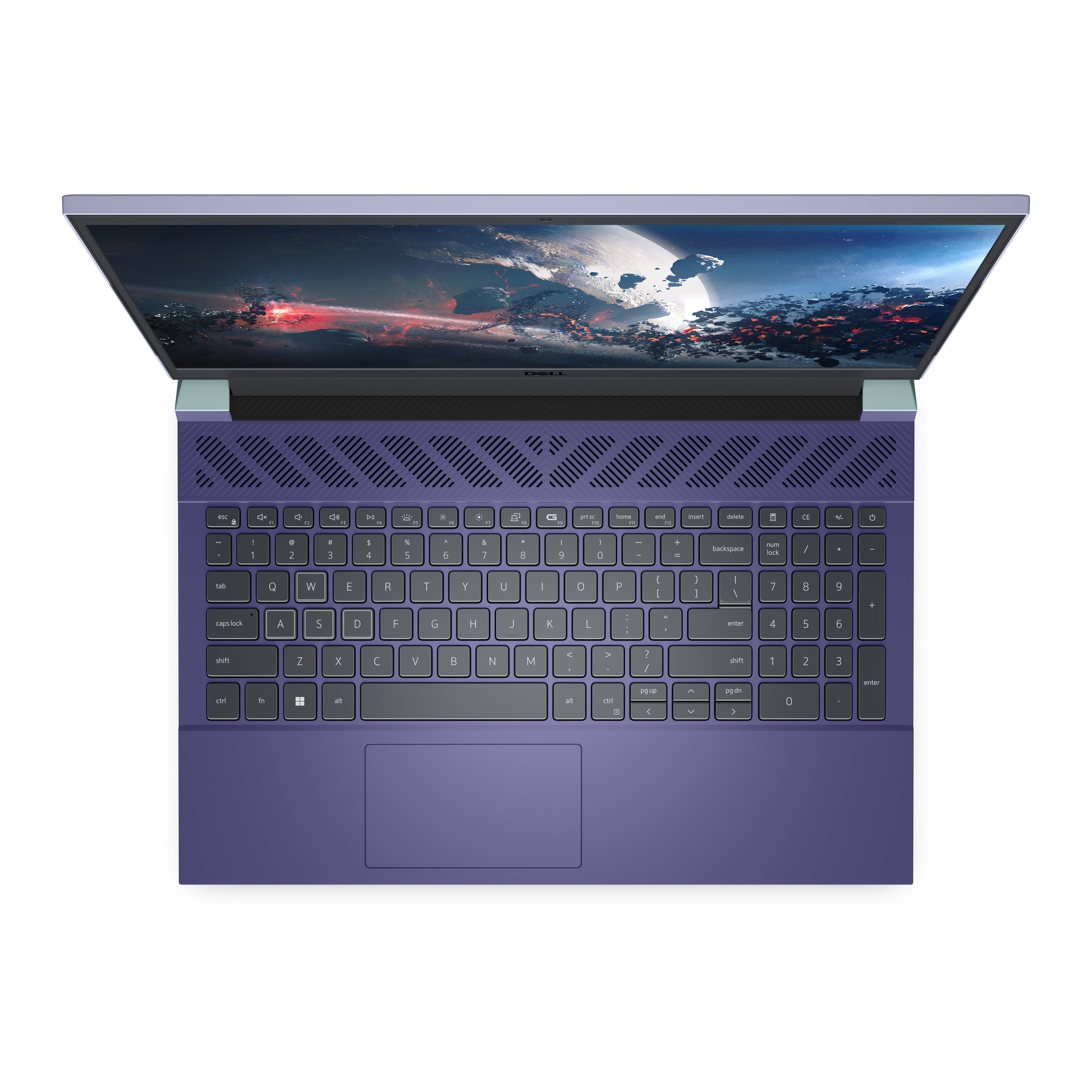 Laptop Dell G15 5530 | Gaming | Core I5-13450Hx, 16Gb, 512Gb | Rtx 4050 6Gb | 15.6 | Win 11 Home | Purple  And  Green | K9C4D |