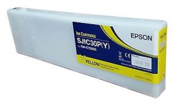 Cartucho Epson Modelo Sjic30P Amarillo, Para Tm-7500G