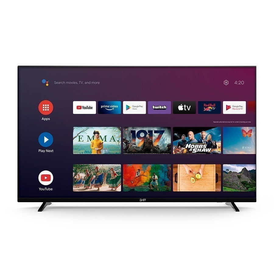 Television Smart Ghia Android Tv Certified 55 Pulg 4K Wifi/ Rj45 /3 Hdmi /2 Usb / Rca / Aux 3.5Mm/ Optico 60Hz