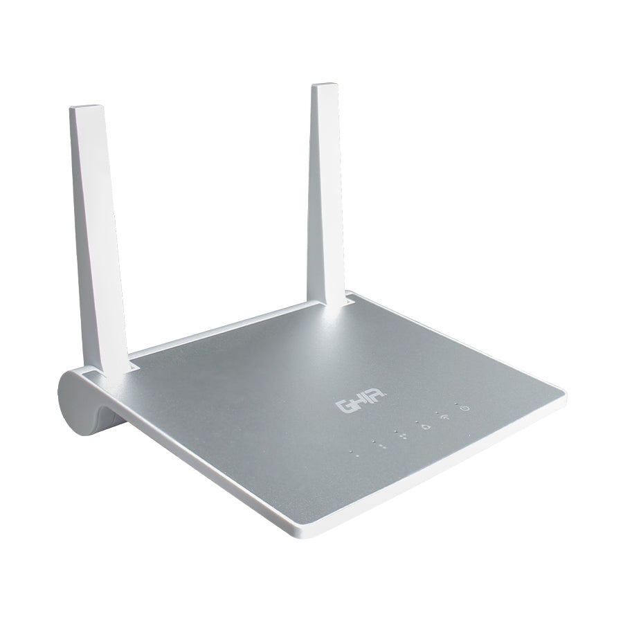 Router Inalambrico Ghia 300Mbps 802. Multimodo Access Point Repetidor Wisp 11N/G/B 3 Puertos Lan 10/100 1 Puerto Wan 10/100 2 Antenas Fijas Externas 5Dbi