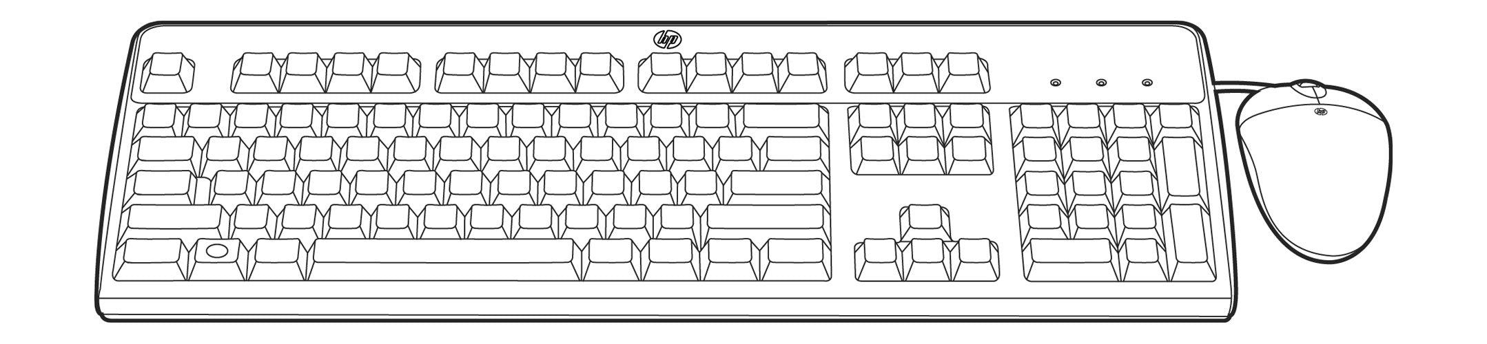 Kit De Teclado Y Mouse Para Servidor Hewlett Packard Enterprise 631341-B21 Usb Inglés Negro