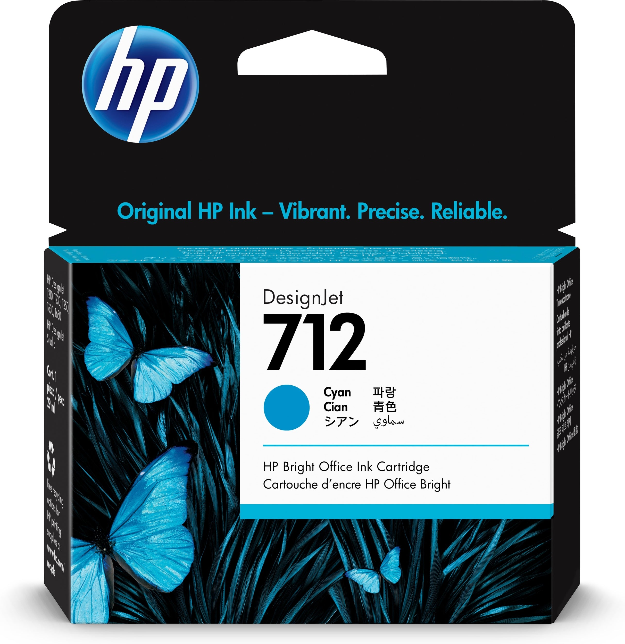 Tinta Hp 712 3Ed67A Cian 29Ml