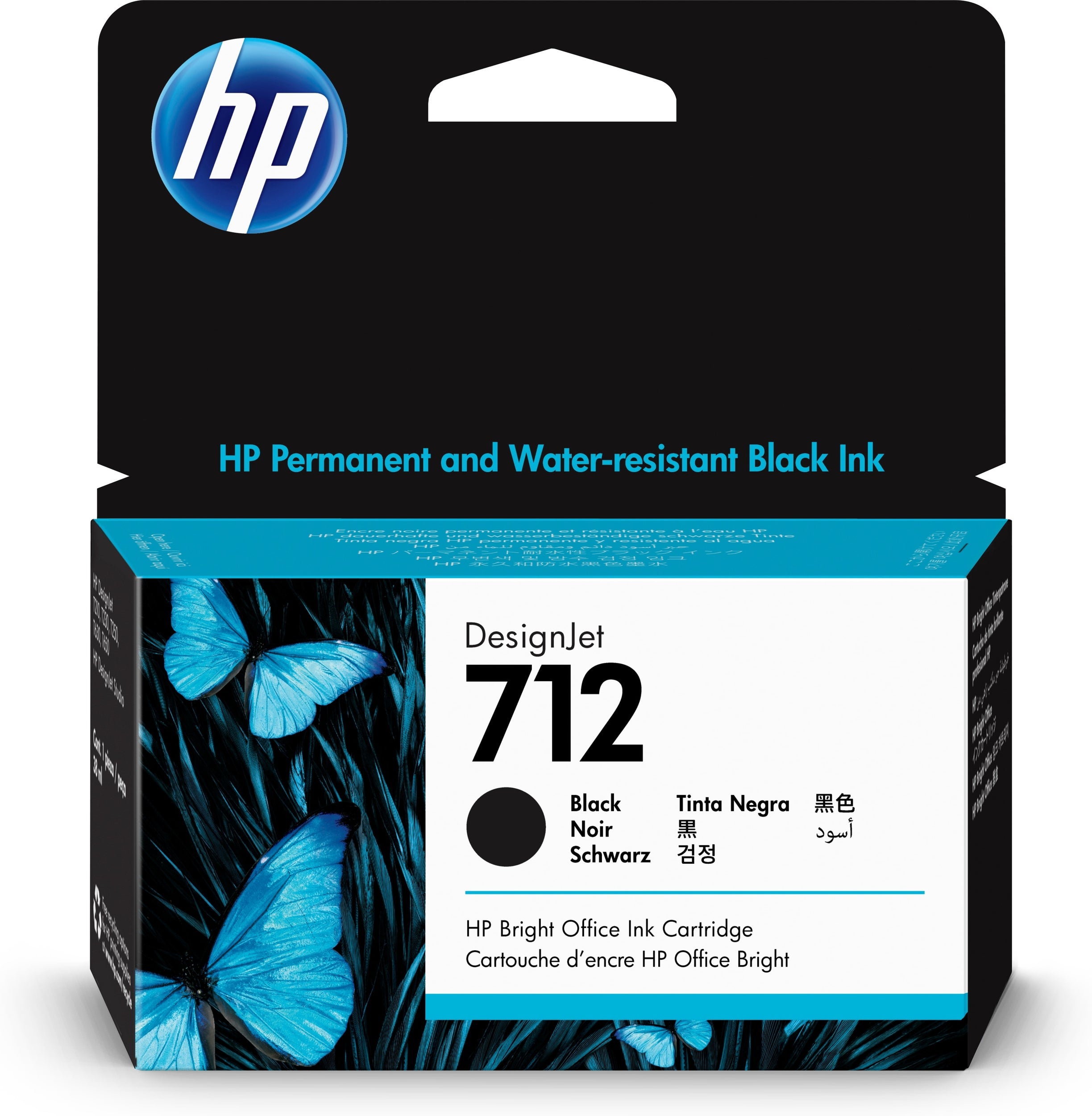 Tinta Hp 712 3Ed70A Negro 38Ml