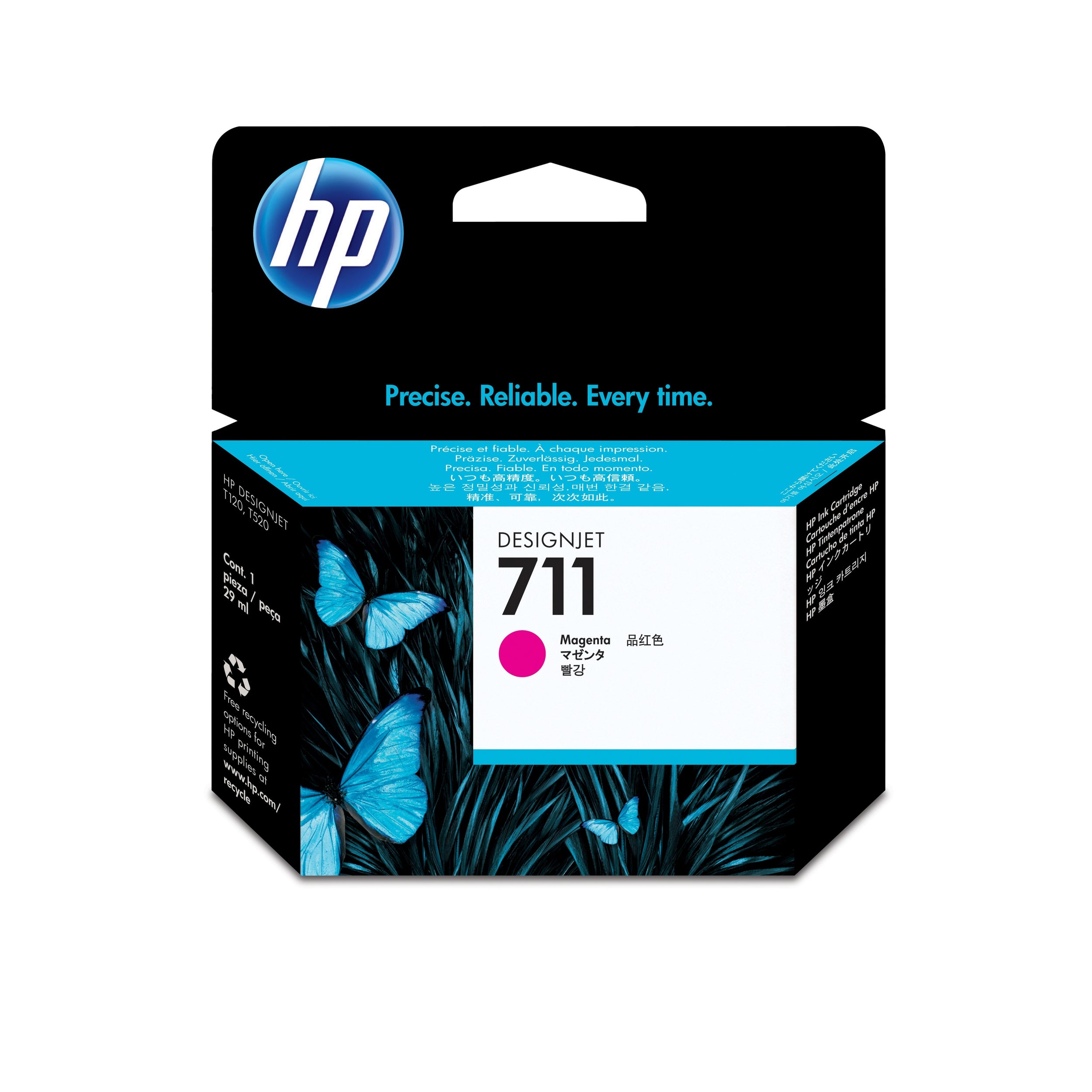 Tinta Hp 711 Cz131A Magenta 29Ml