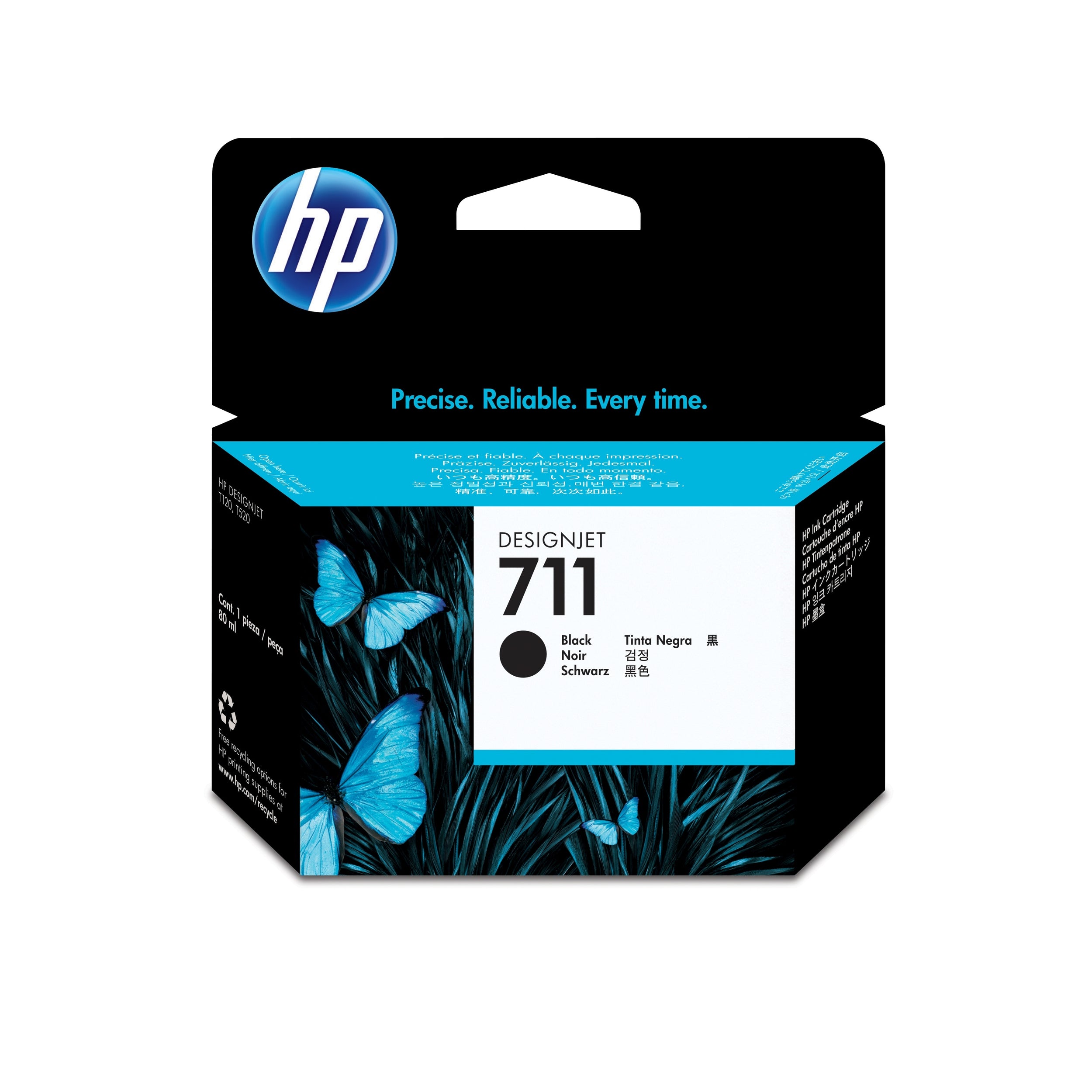 Tinta Hp 711 Cz133A Negro 80Ml