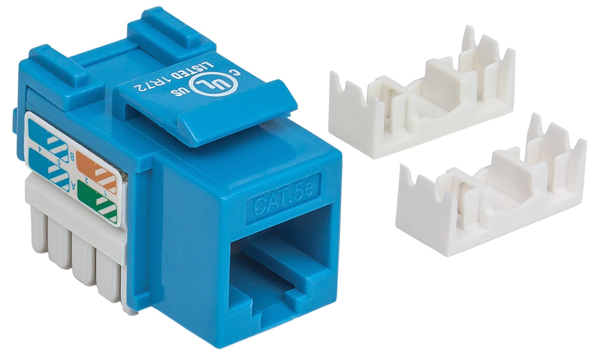 Keystone Jack Cat5E Intellinet 210546 Rj45 De Impacto Azul Para Uso Con Cable Sin Blindar (Utp) Compatible Herramientas 110 Y Krone