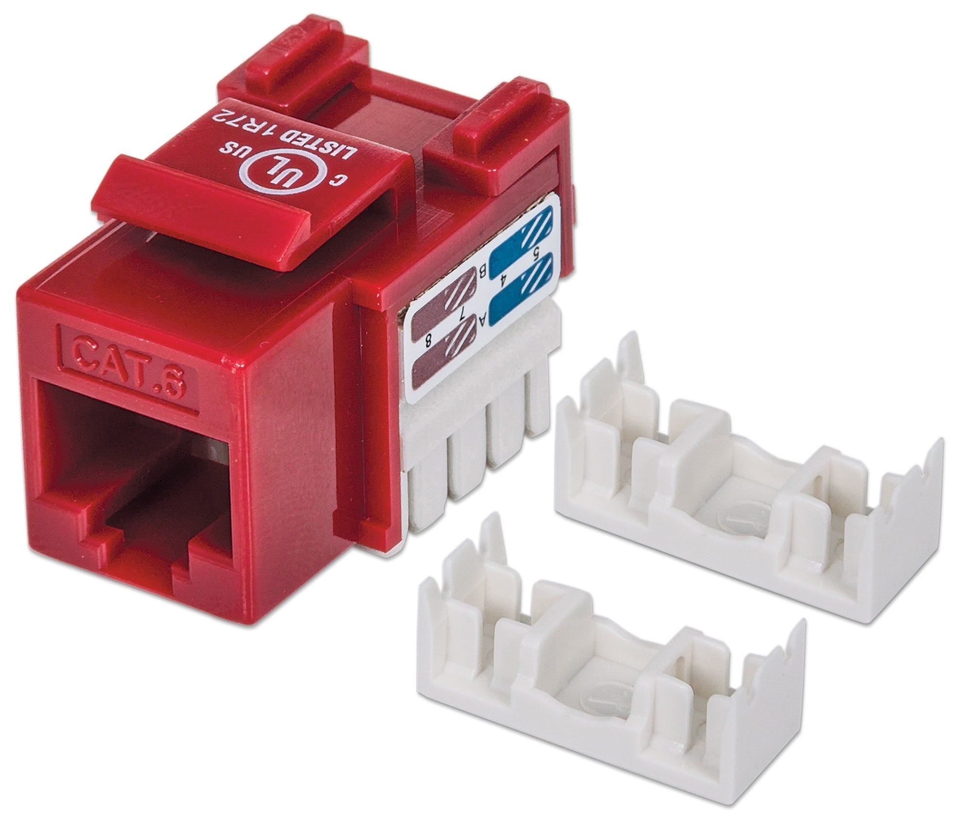 Jack De Impacto Utp Cat6 Calibre 22 Al 26Awg Intellinet Rojo 210614