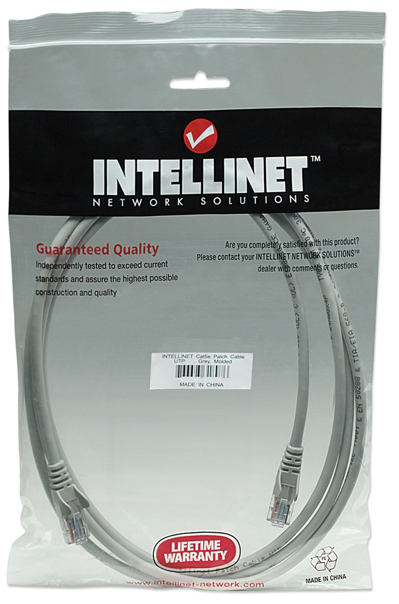 Cable De Red Cat5E Intellinet 319812 Patch 4.2M Utp Gris