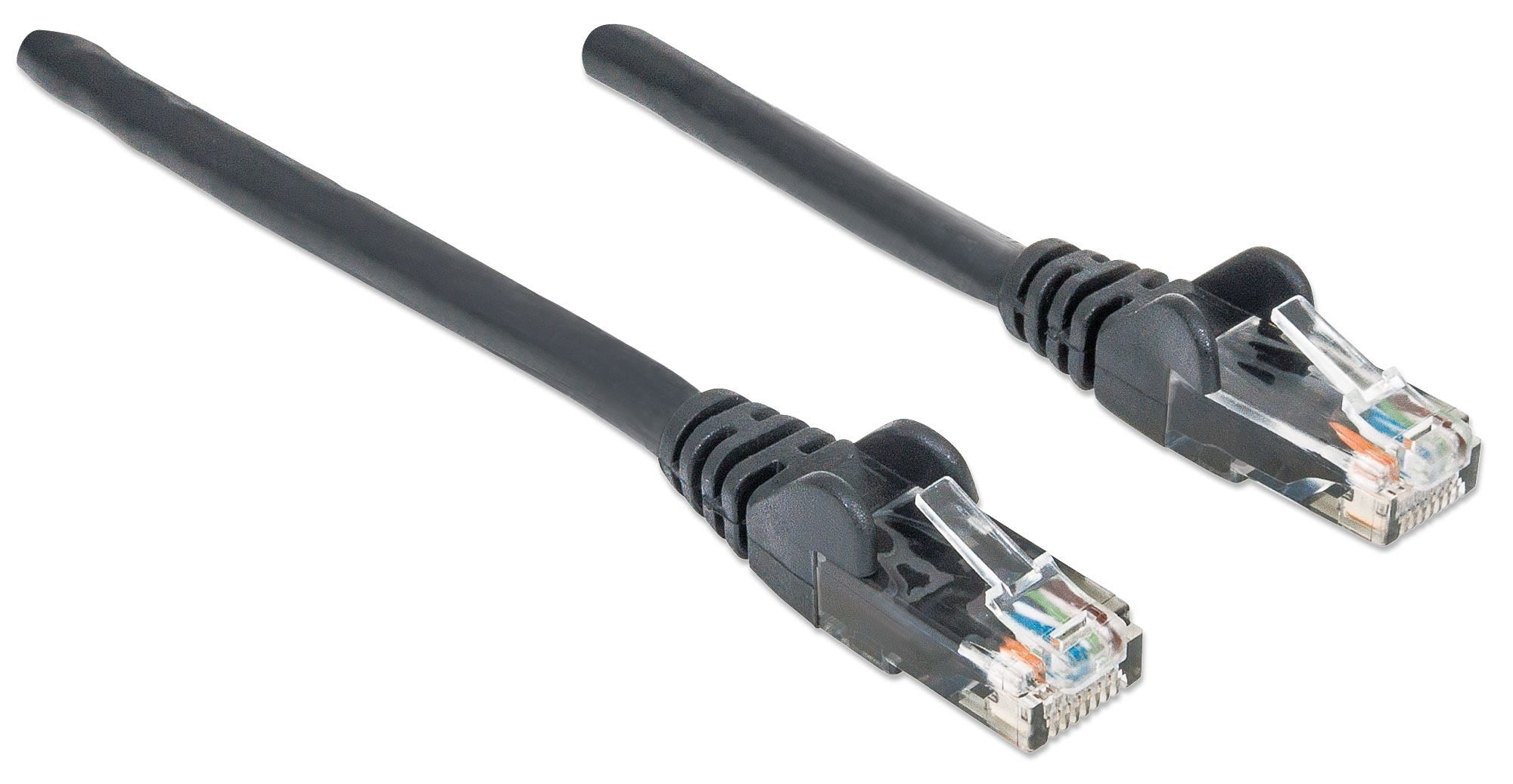 Cable De Red Intellinet 342032 Cat6 0.5M Color Negro; Contactos Baño Oro Para Una Mejor Conexión.