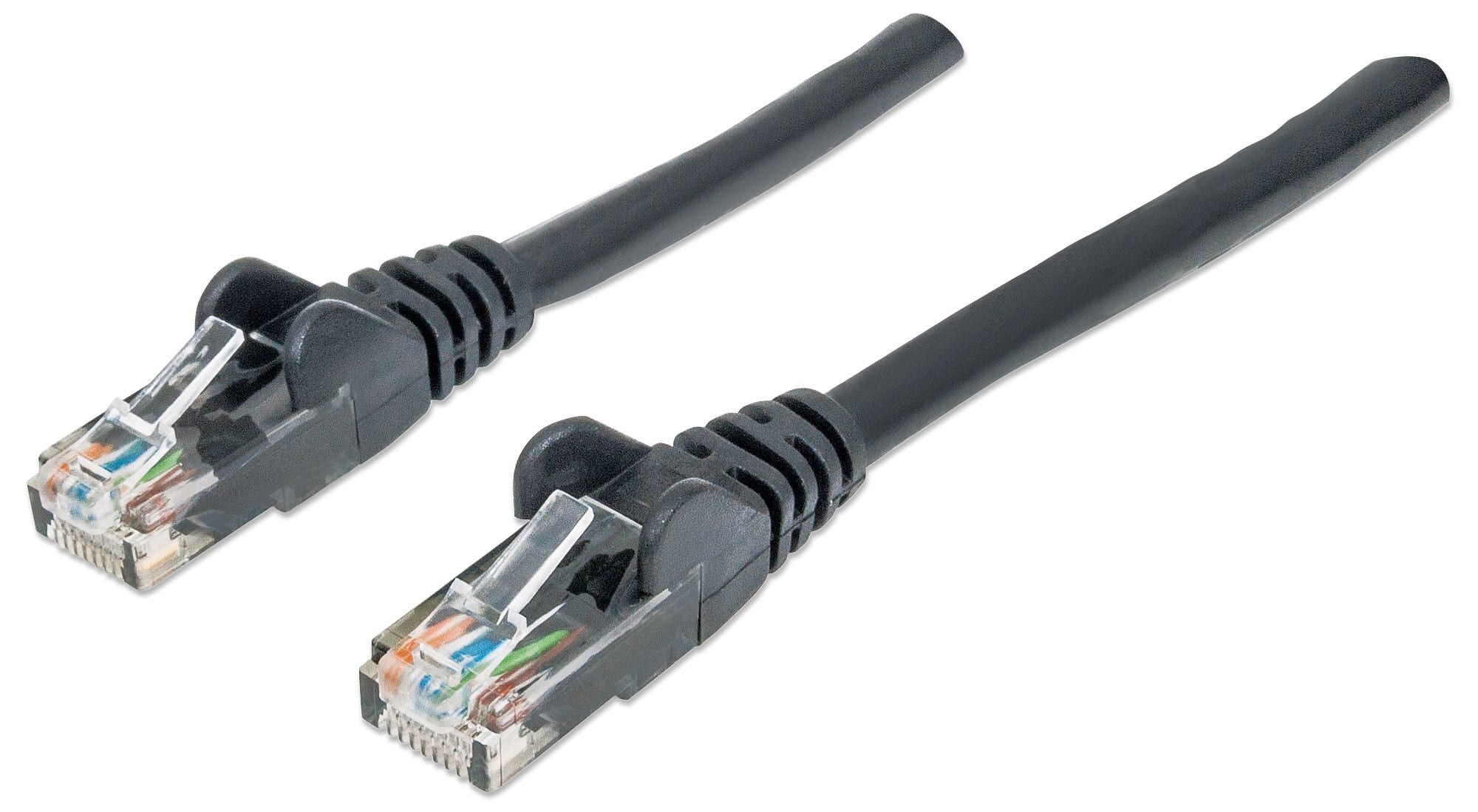 Cable De Red Intellinet 342063 Cat6 Utp Rj45 Macho / 2.0 Negro Contactos Baño Oro Para Una Mejor Conexión