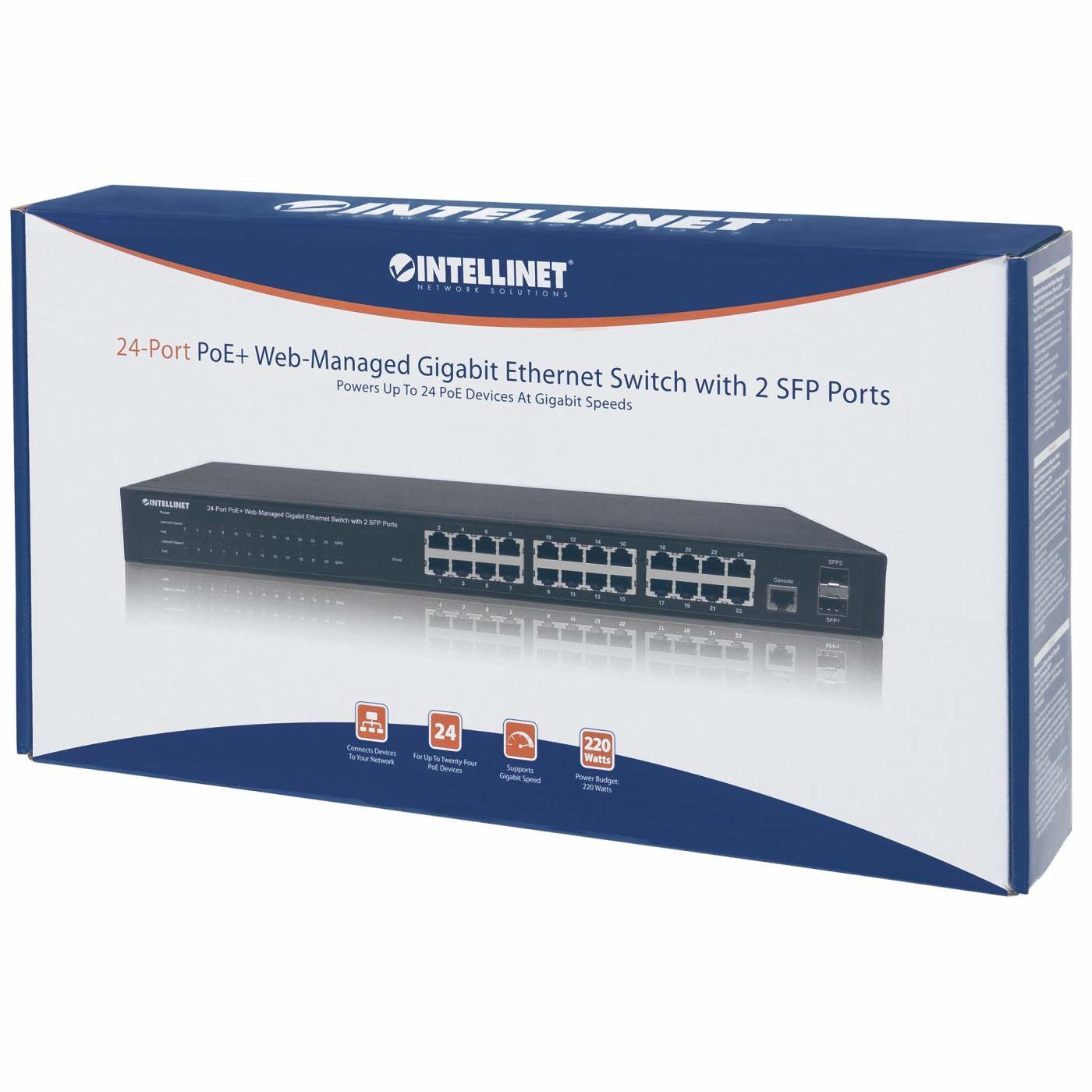 Switch Intellinet Admin Por Web Giga 1000 24Pts Poe+ 2Pto Sfp 560559