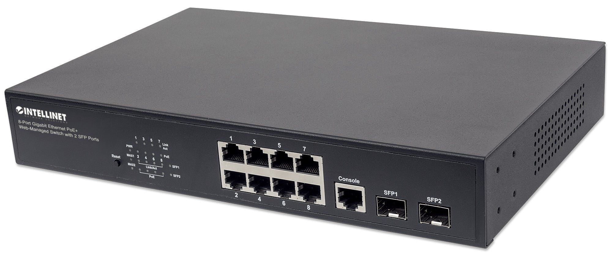 Poe Switch Intellinet Gb 8 Ptos 30W/Pto, 140W, Admin + 2 Sfp 561167