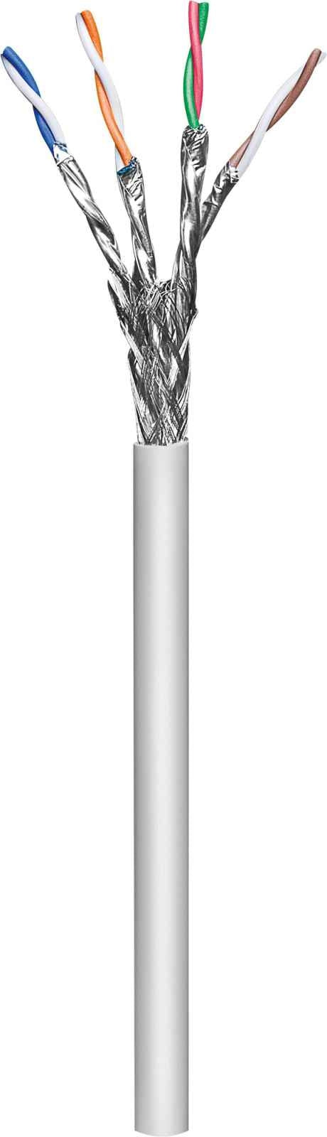 Bobina Cable Utp De Red Cat6A Intellinet 100 Cobre Rollo 305 Metros Solida Color Gris