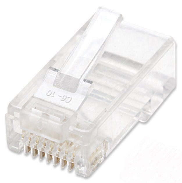 Plugs De Red Cat5E Intellinet 790055 Rj45 Multifilar Utp Bote 100 Pzas Oro 15-Micras; Contactos Baño Μ.