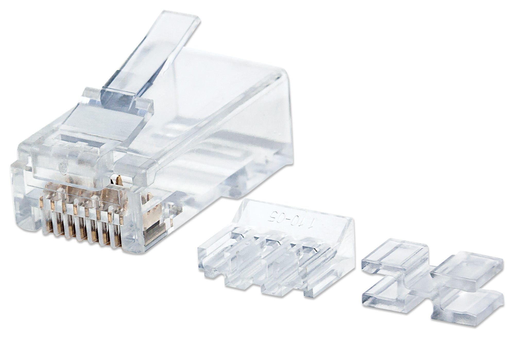 Plug Modular Rj45 Intellinet Utp Cat6 Solido 80Pzs Contacto Chapa Oro