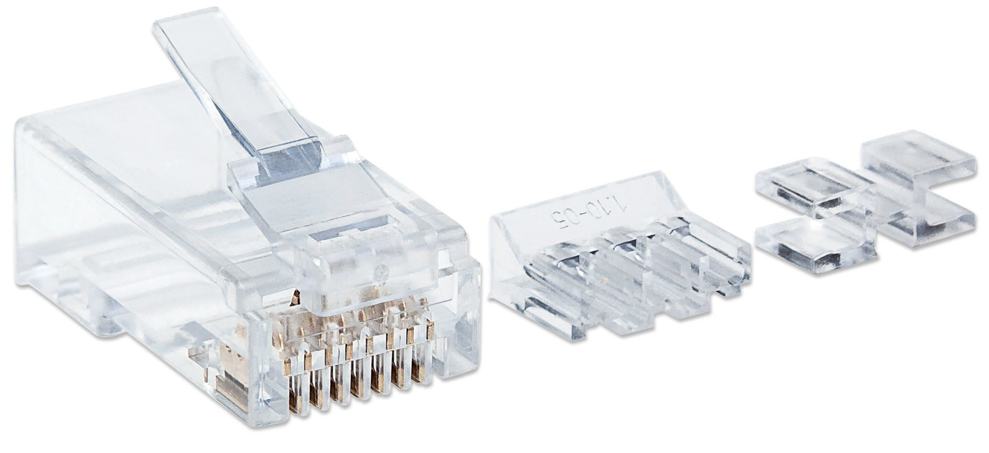 Plug Modular Rj45 Intellinet Utp Cat6 Solido 80Pzs Contacto Chapa Oro