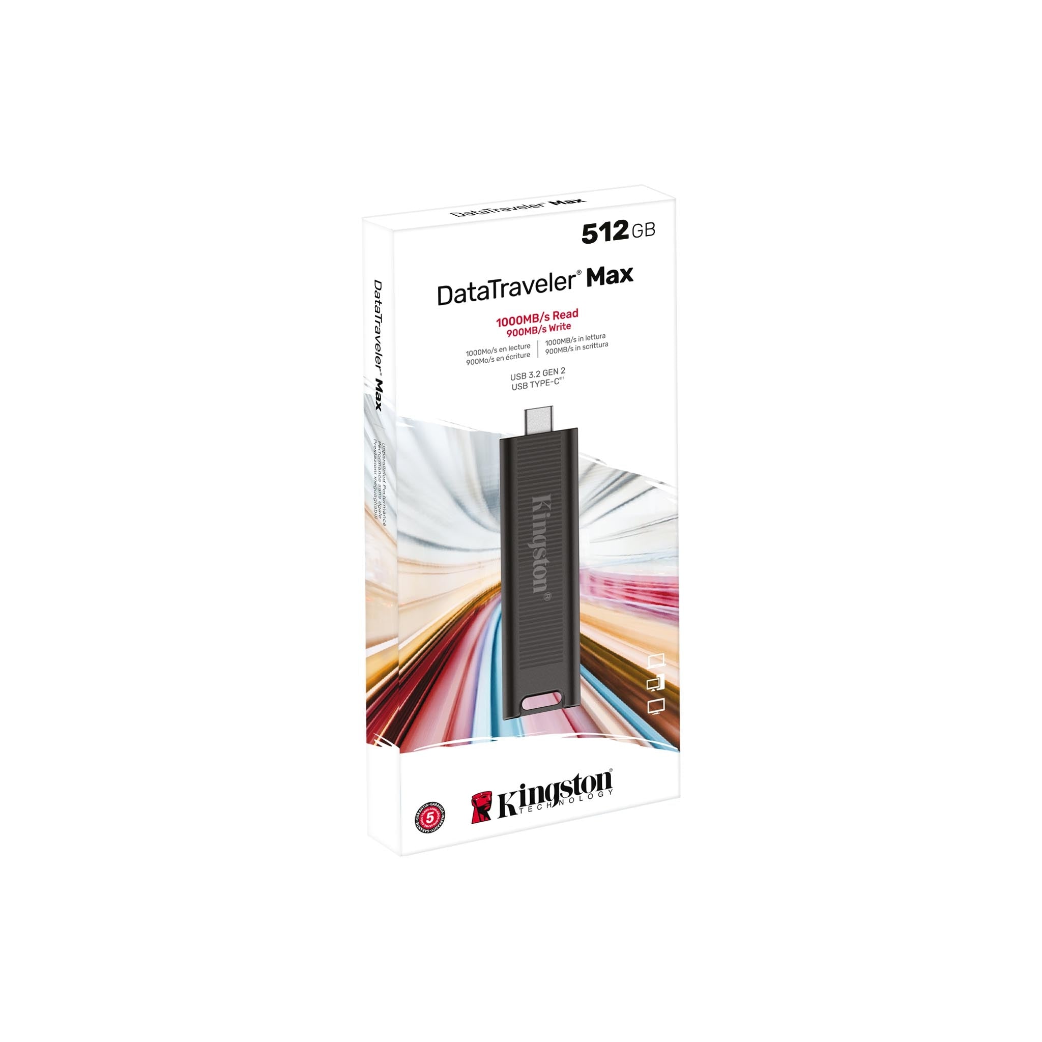 Memoria Flash Kingston 512Gb Gen 2 3.2 Data Traveler Max (Dtmax/512Gb)